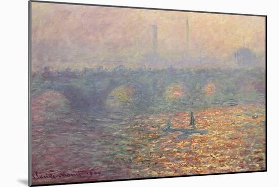 Waterloo Bridge, 1900-Claude Monet-Mounted Giclee Print