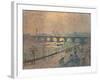 'Waterloo Bridge - A Rainy Day', c1917-Emile Claus-Framed Giclee Print