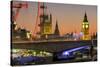 Waterloo Bridge and Big Ben, London, England, United Kingdom, Europe-Charles Bowman-Stretched Canvas