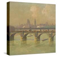 Waterloo Bridge and Hungerford Bridge, 1916-Emile Claus-Stretched Canvas