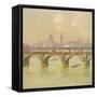 Waterloo Bridge and Hungerford Bridge with the Houses of Parliament Beyond, 1916-Emile Claus-Framed Stretched Canvas