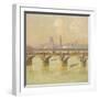 Waterloo Bridge and Hungerford Bridge with the Houses of Parliament Beyond, 1916-Emile Claus-Framed Giclee Print