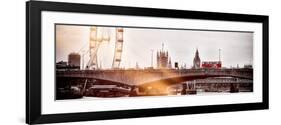 Waterloo Bridge and London Eye - Big Ben and Millennium Wheel - River Thames - City of London - UK-Philippe Hugonnard-Framed Photographic Print