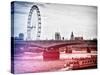 Waterloo Bridge and London Eye - Big Ben and Millennium Wheel - River Thames - City of London - UK-Philippe Hugonnard-Stretched Canvas