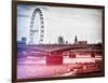 Waterloo Bridge and London Eye - Big Ben and Millennium Wheel - River Thames - City of London - UK-Philippe Hugonnard-Framed Photographic Print