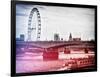 Waterloo Bridge and London Eye - Big Ben and Millennium Wheel - River Thames - City of London - UK-Philippe Hugonnard-Framed Photographic Print