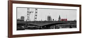 Waterloo Bridge and London Eye - Big Ben and Millennium Wheel - River Thames - City of London - UK-Philippe Hugonnard-Framed Photographic Print