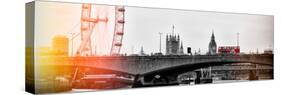 Waterloo Bridge and London Eye - Big Ben and Millennium Wheel - River Thames - City of London - UK-Philippe Hugonnard-Stretched Canvas