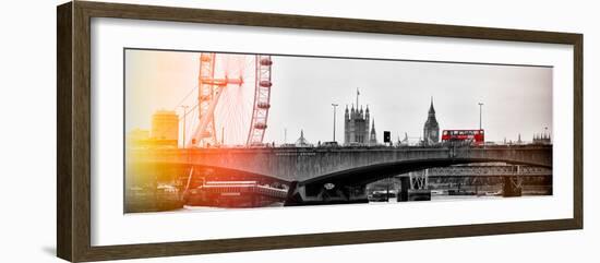 Waterloo Bridge and London Eye - Big Ben and Millennium Wheel - River Thames - City of London - UK-Philippe Hugonnard-Framed Photographic Print