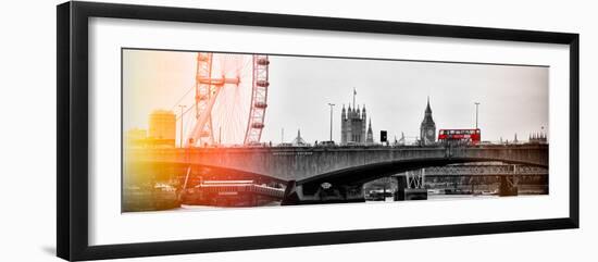 Waterloo Bridge and London Eye - Big Ben and Millennium Wheel - River Thames - City of London - UK-Philippe Hugonnard-Framed Photographic Print