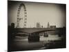 Waterloo Bridge and London Eye - Big Ben and Millennium Wheel - River Thames - City of London - UK-Philippe Hugonnard-Mounted Photographic Print
