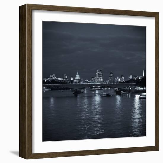 Waterloo Bridge and River Thames, London, England-Jon Arnold-Framed Photographic Print