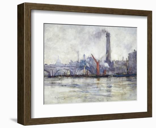 Waterloo Bridge and St Paul's from the Embankment, C1875-1934-Emily Murray Paterson-Framed Giclee Print