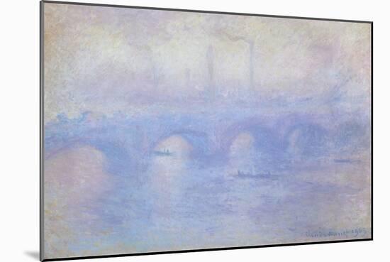 Waterloo Bridge: Effect of Mist, 1903-Claude Monet-Mounted Giclee Print