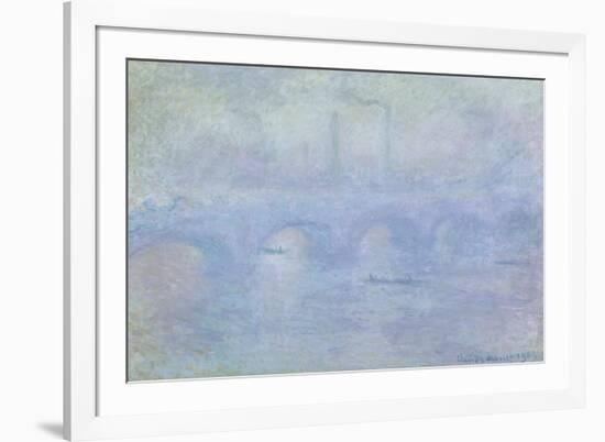 Waterloo Bridge: Effect of the Mist, 1903-Claude Monet-Framed Giclee Print