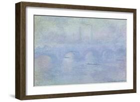 Waterloo Bridge: Effect of the Mist, 1903-Claude Monet-Framed Giclee Print