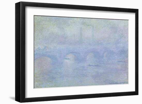 Waterloo Bridge: Effect of the Mist, 1903-Claude Monet-Framed Giclee Print