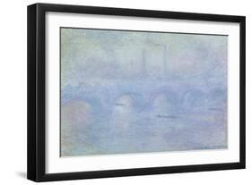 Waterloo Bridge: Effect of the Mist, 1903-Claude Monet-Framed Giclee Print