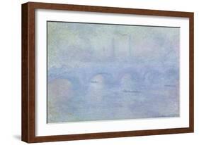Waterloo Bridge: Effect of the Mist, 1903-Claude Monet-Framed Giclee Print