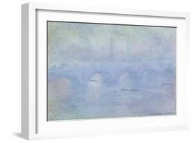 Waterloo Bridge: Effect of the Mist, 1903-Claude Monet-Framed Giclee Print