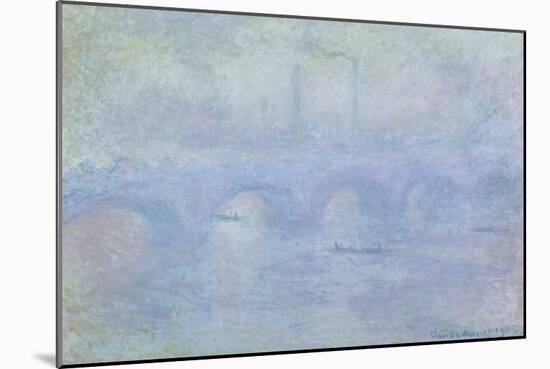 Waterloo Bridge: Effect of the Mist, 1903-Claude Monet-Mounted Giclee Print