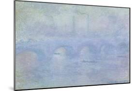 Waterloo Bridge: Effect of the Mist, 1903-Claude Monet-Mounted Giclee Print