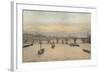 'Waterloo Bridge From Charing Cross Railway Bridge', 1888 (1926)-John Crowther-Framed Giclee Print