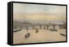 'Waterloo Bridge From Charing Cross Railway Bridge', 1888 (1926)-John Crowther-Framed Stretched Canvas