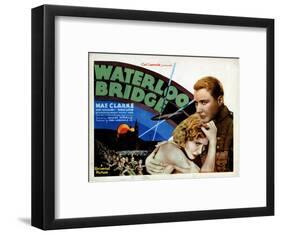 Waterloo Bridge, from Left, Mae Clarke, Douglass Montgomery, 1931-null-Framed Art Print