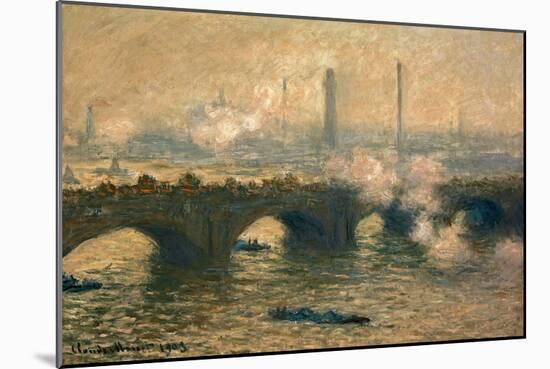 Waterloo Bridge, Gray Day, 1903-Claude Monet-Mounted Giclee Print