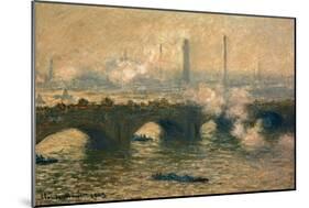 Waterloo Bridge, Gray Day, 1903-Claude Monet-Mounted Giclee Print