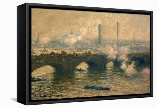 Waterloo Bridge, Gray Day, 1903-Claude Monet-Framed Stretched Canvas