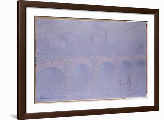 Waterloo Bridge, Hazy Sunshine-Claude Monet-Framed Giclee Print