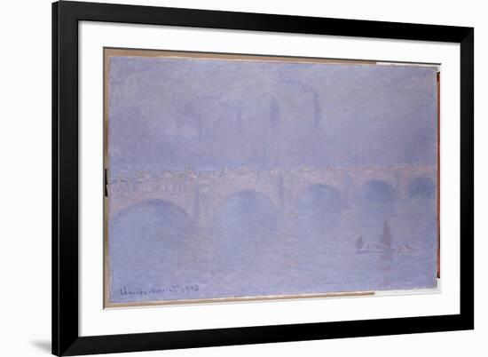 Waterloo Bridge, Hazy Sunshine-Claude Monet-Framed Giclee Print