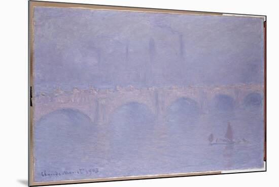 Waterloo Bridge, Hazy Sunshine-Claude Monet-Mounted Giclee Print