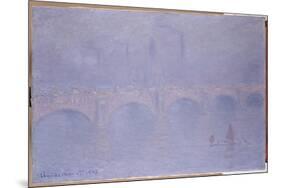 Waterloo Bridge, Hazy Sunshine-Claude Monet-Mounted Giclee Print