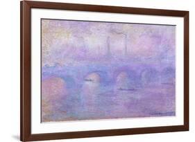 Waterloo Bridge in Fog, 1899-1901-Claude Monet-Framed Giclee Print