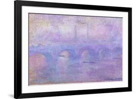 Waterloo Bridge in Fog, 1899-1901-Claude Monet-Framed Giclee Print