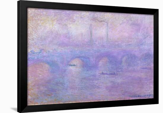 Waterloo Bridge in Fog, 1899-1901-Claude Monet-Framed Giclee Print