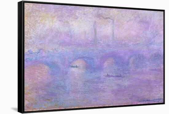 Waterloo Bridge in Fog, 1899-1901-Claude Monet-Framed Stretched Canvas