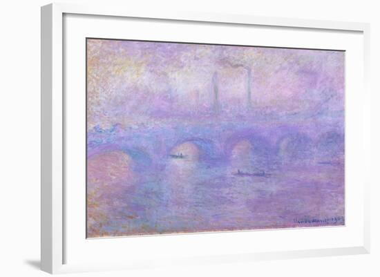 Waterloo Bridge in Fog, 1899-1901-Claude Monet-Framed Giclee Print