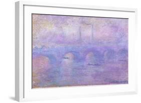 Waterloo Bridge in Fog, 1899-1901-Claude Monet-Framed Giclee Print