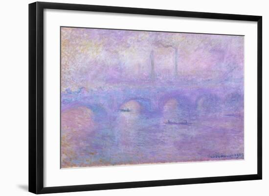 Waterloo Bridge in Fog, 1899-1901-Claude Monet-Framed Giclee Print