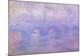 Waterloo Bridge in Fog, 1899-1901-Claude Monet-Mounted Giclee Print