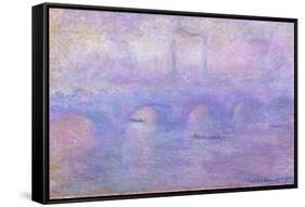 Waterloo Bridge in Fog, 1899-1901-Claude Monet-Framed Stretched Canvas