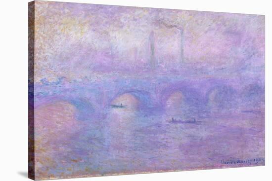 Waterloo Bridge in Fog, 1899-1901-Claude Monet-Stretched Canvas