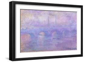 Waterloo Bridge in Fog, 1899-1901-Claude Monet-Framed Giclee Print