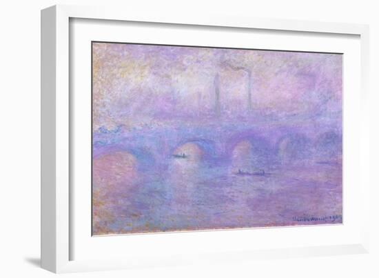 Waterloo Bridge in Fog, 1899-1901-Claude Monet-Framed Giclee Print