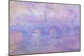 Waterloo Bridge in Fog, 1899-1901-Claude Monet-Mounted Giclee Print