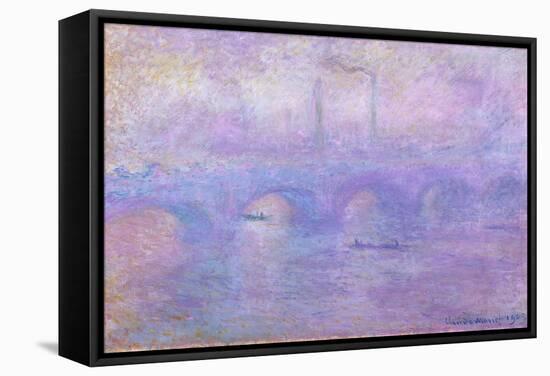 Waterloo Bridge in Fog, 1899-1901-Claude Monet-Framed Stretched Canvas